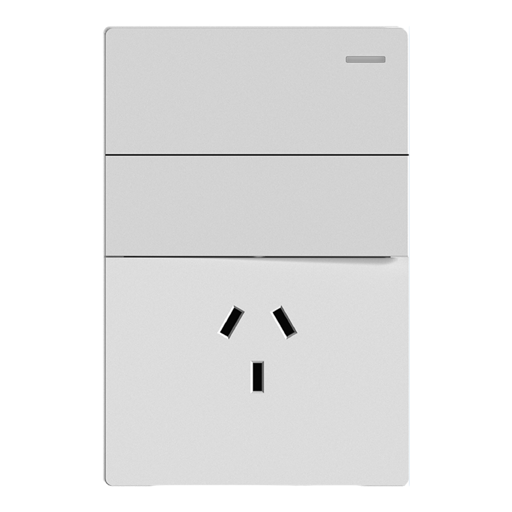 MACROLED TECLA Y TOMACORRIENTE MILAN BLANCO, 2 CANALES, 10A MÁXIMO, BASTIDOR METÁLICO 