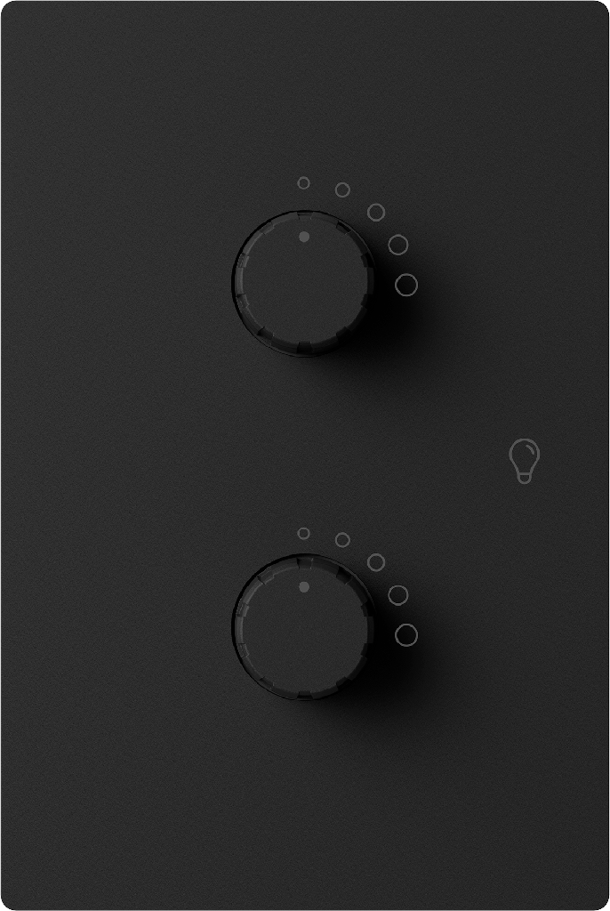 MACROLED DIMMER LED DOBLE MONACO NEGRO