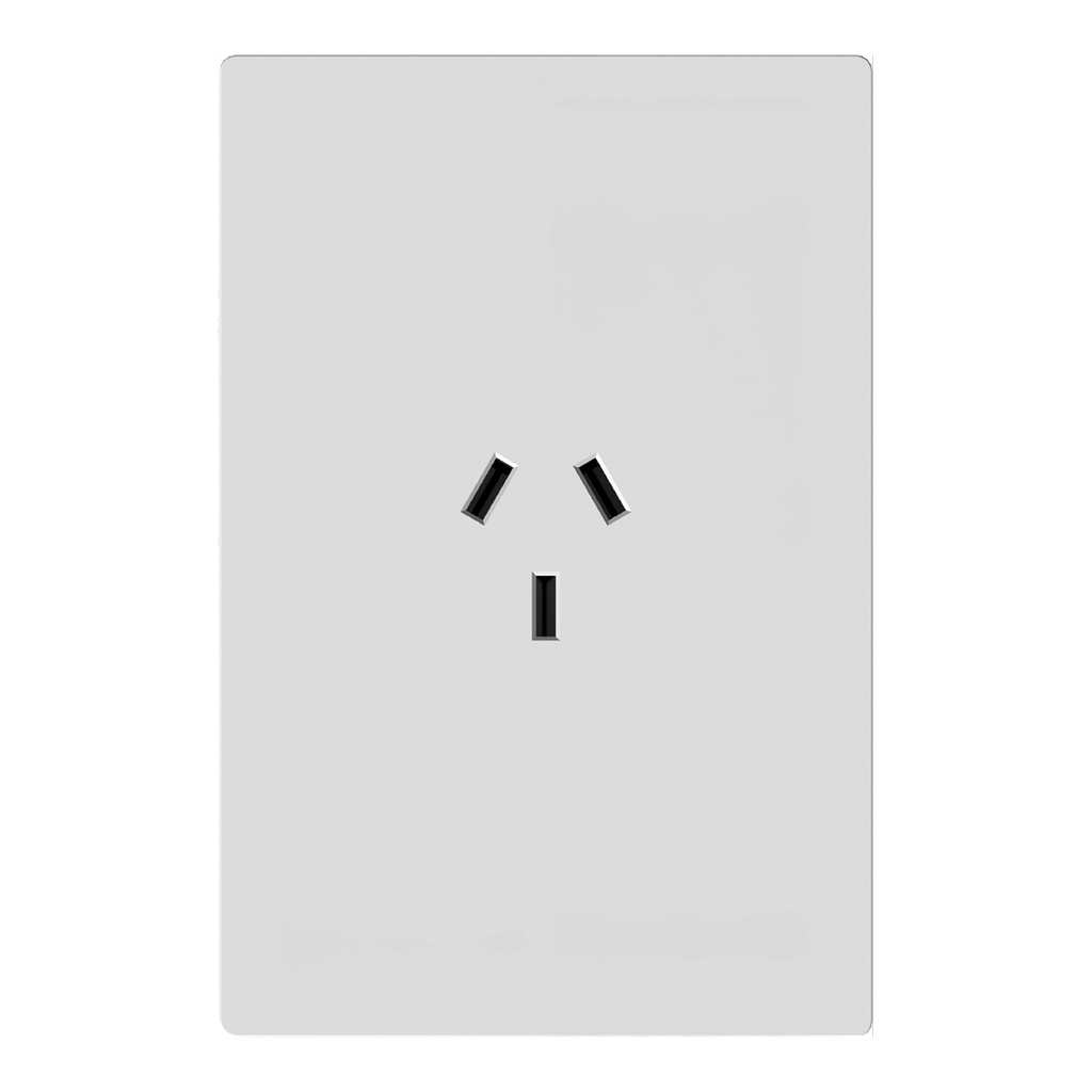 MACROLED TOMACORRIENTE VERTICAL MONACO BLANCO,10A MÁXIMO, BASTIDOR METÁLICO  