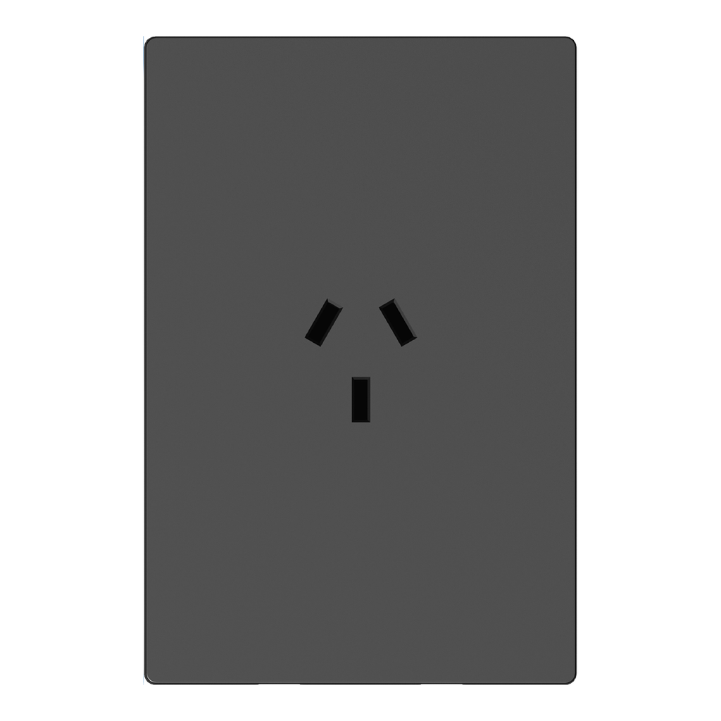 MACROLED TOMACORRIENTE VERTICAL MONACO GRIS,10A MÁXIMO, BASTIDOR METÁLICO