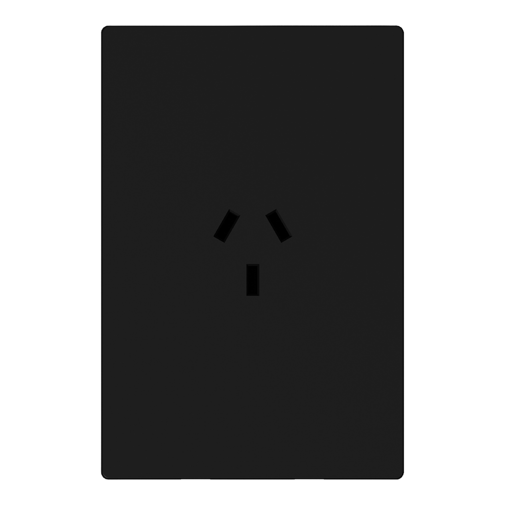 MACROLED TOMACORRIENTE VERTICAL MILAN NEGRO,10A MÁXIMO, BASTIDOR METÁLICO 