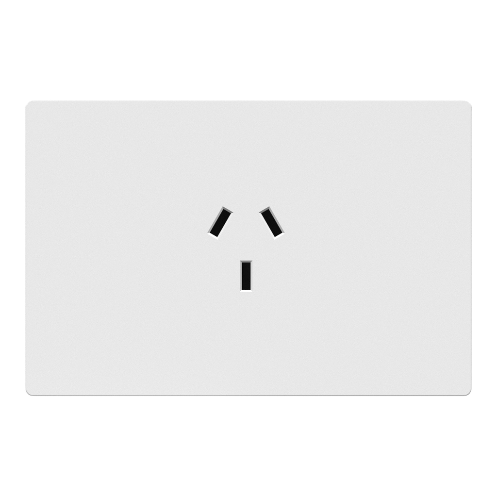 MACROLED TOMACORRIENTE HORIZONTAL MONACO BLANCO,10A MÁXIMO, BASTIDOR METÁLICO  