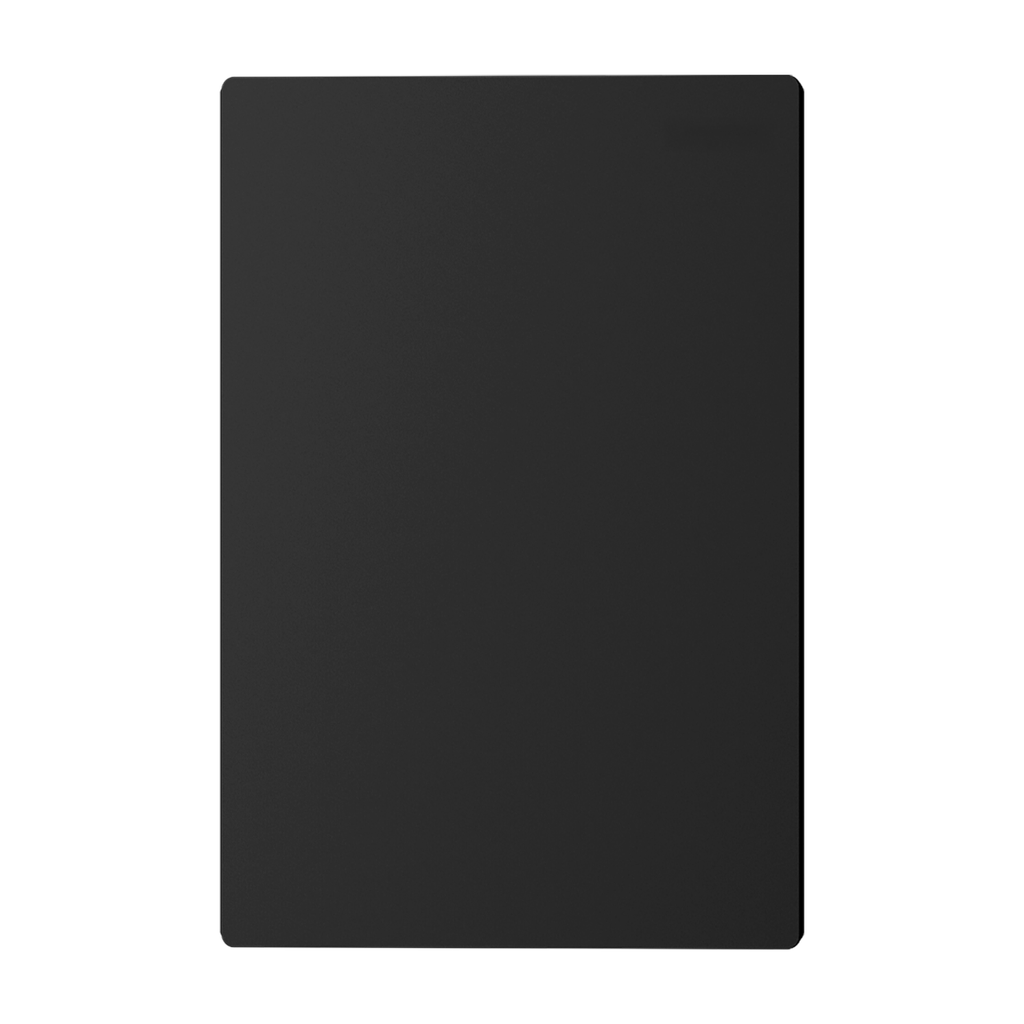 MACROLED TAPA CIEGA RECTANGULAR MONACO NEGRO, BASTIDOR METÁLICO 