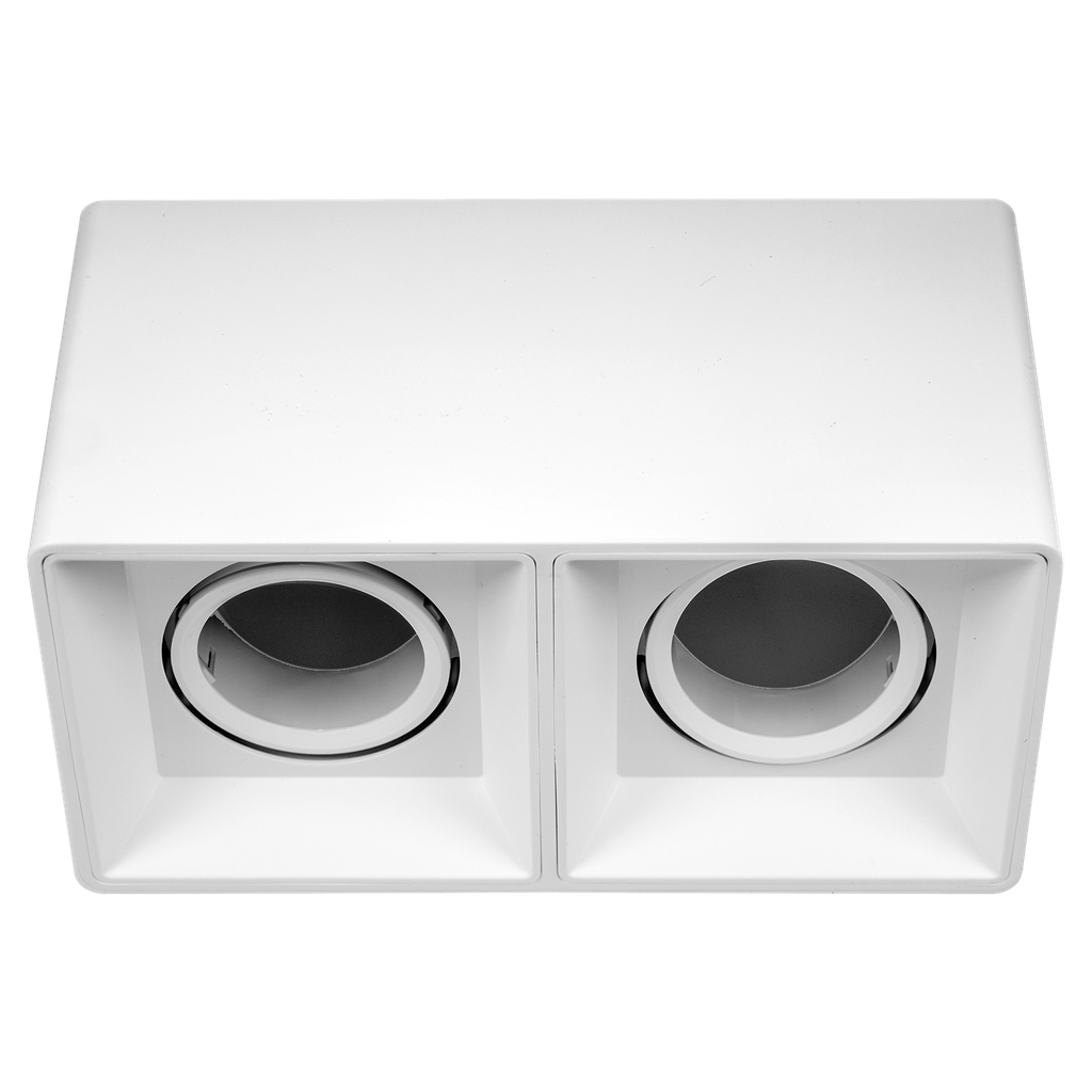 MACROLED ARTEFACTO PLAFON CUADRADO DICRO X2 MOVIL PC BLANCO RANURADO