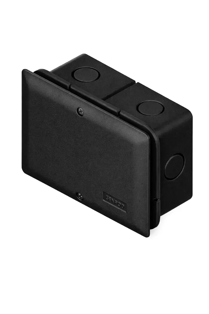 GENROD CAJA DE PASE DE EMBUTIR 16 X 18 NEGRA SISTELECTRIC NERA