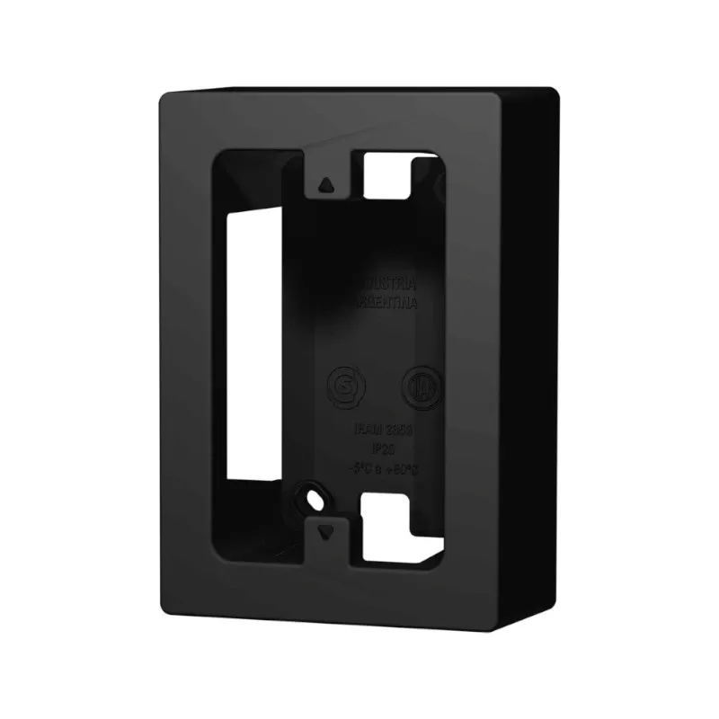 GENROD CAJA MONOBLOCK RECTANGULAR SOBREPONER NEGRA SISTELECTRIC NERA