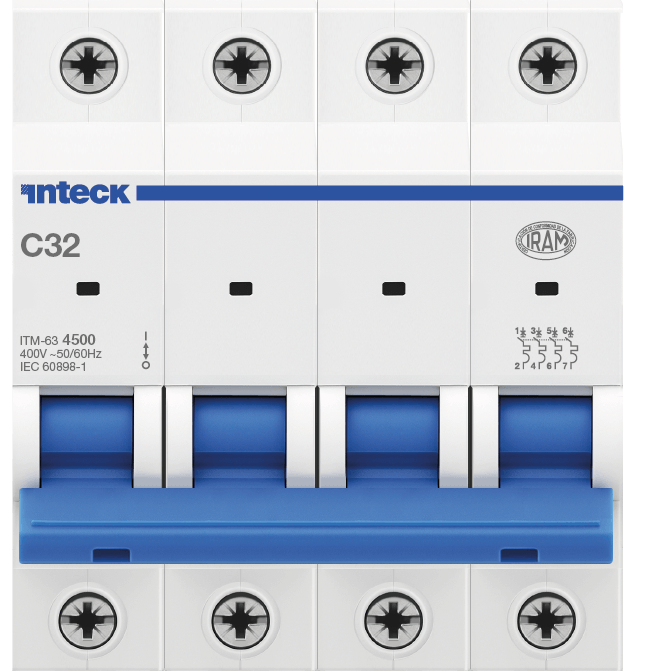 INTECK INT. TERMOMAGNETICO 4X32 4,5KA CURVA:C  
