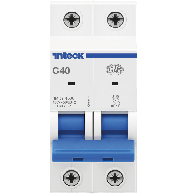 INTECK INT. TERMOMAGNETICO 2X40 4,5KA CURVA:C 