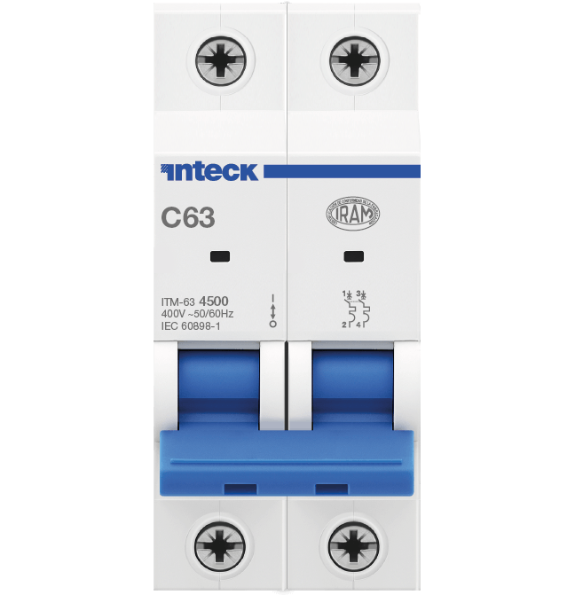INTECK INT. TERMOMAGNETICO 2X63 4,5KA CURVA:C  
