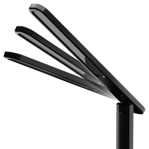 MACROLED LAMPARA LED VELADOR NEGRO, 7W 500LM, AC100-240V, RA>80, 5 TEMP COLOR, DIMEABLE, LUZ NOCTURNA, SALIDA USB, MEMORIA ULTIMA FUNCION