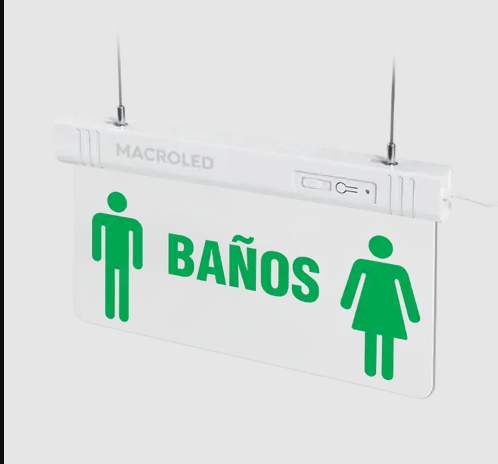 MACROLED CARTEL DE BAÑO LUMINOSO