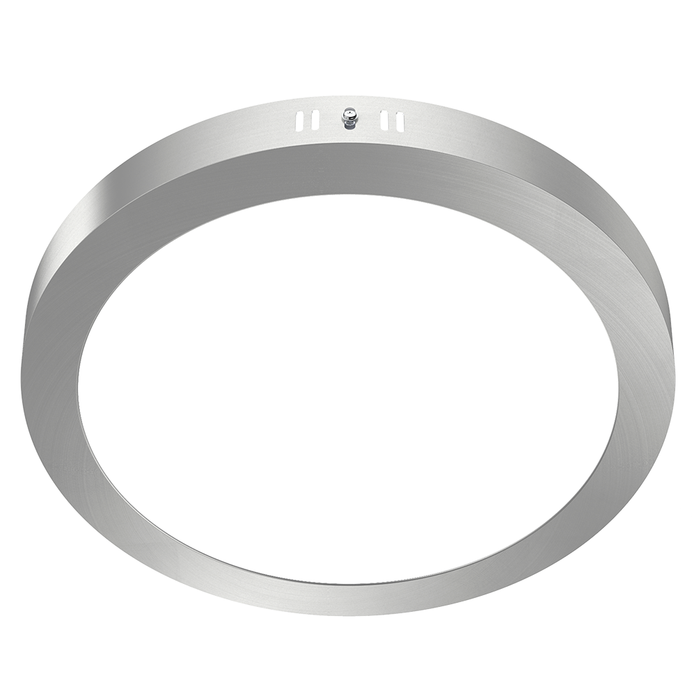 MACROLED PANEL PLAFON CIRCULAR APLICAR PLATEADO 24W FRIO 6000K