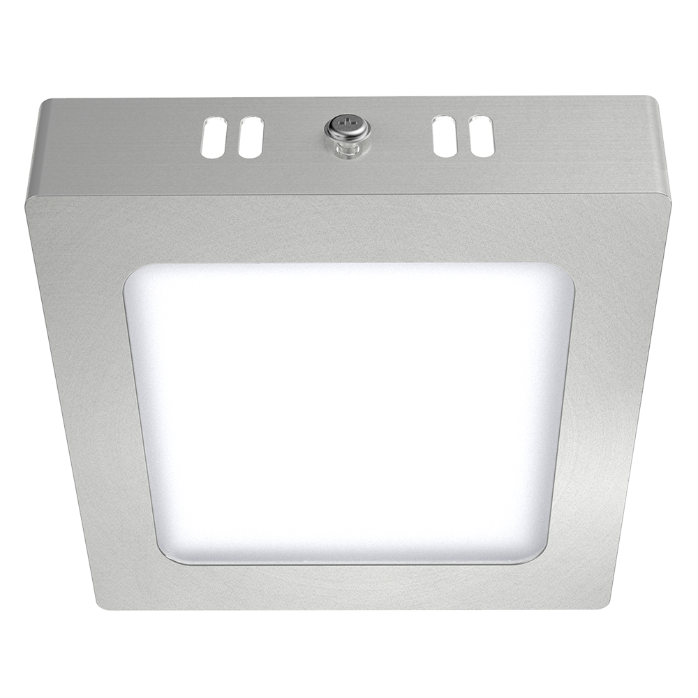 MACROLED PANEL PLAFON CUADRADO APLICAR PLATEADO 6W FRIO 6000K