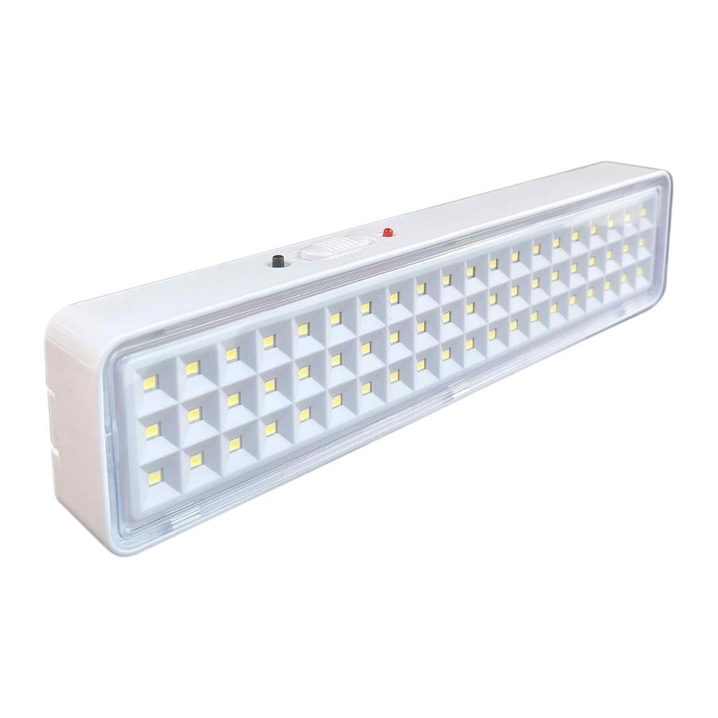 KING LUZ DE EMERGENCIA 60 LEDS SMD AC220-240V 50-60HZ 5 HORAS BLANCO FRIO 6500K 