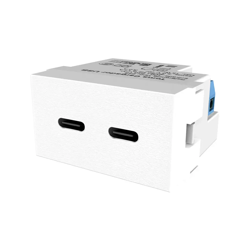 JELUZ PLATINUM 2 TOMAS USB TIPO "C" 3A BLANCO