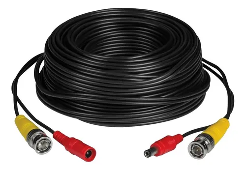 SUDVISION CABLE ARMADO 5 MTS CON ALIMENTACION Y VIDEO NEGRO 