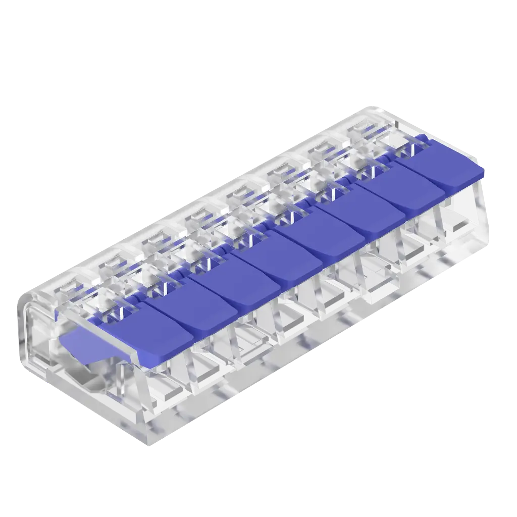 INTECK BORNERA DE EMPALME DE 8 POLOS, 1 VIA ELECTRICAS, 450VM, 32A MAX, 0.2-4MM 
