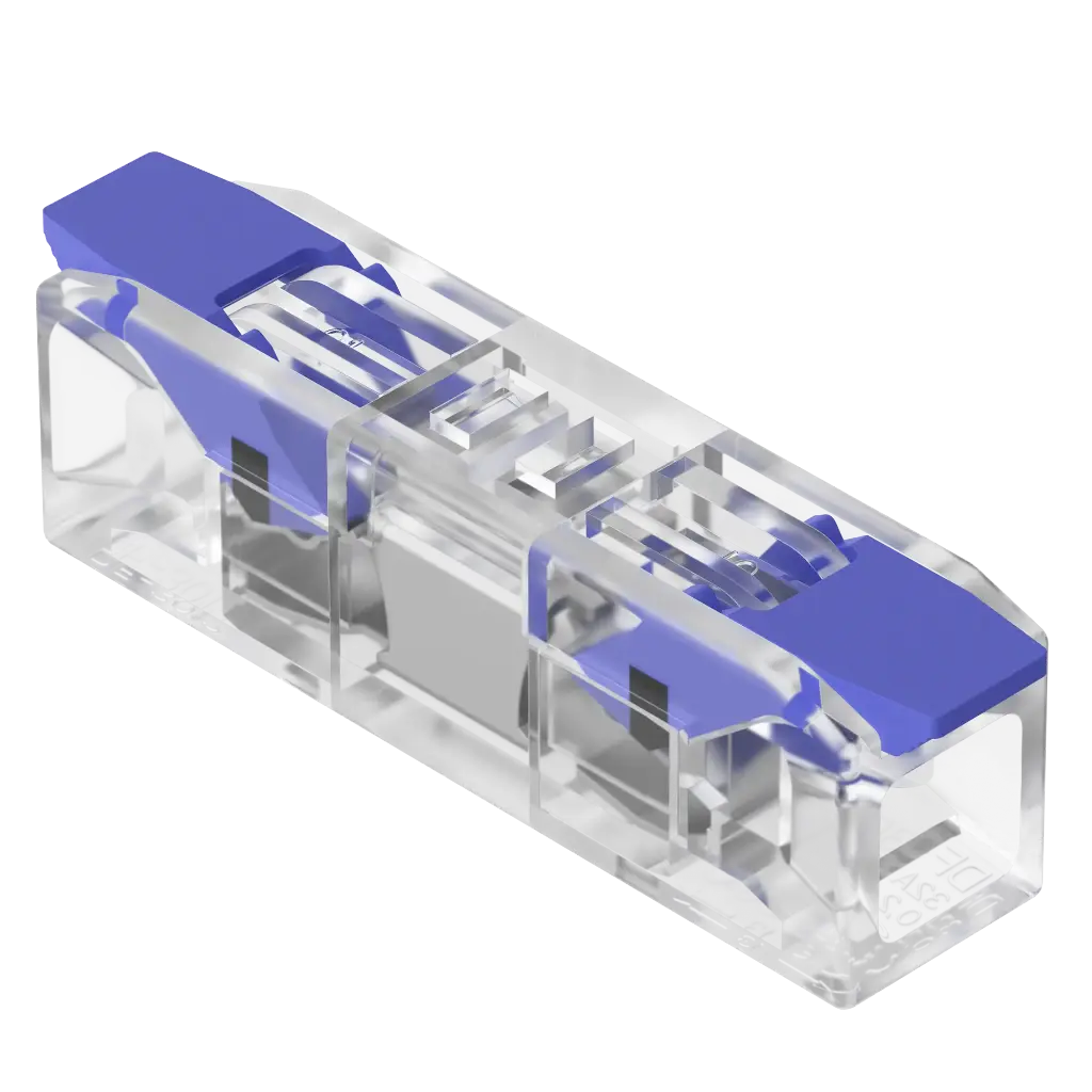 INTECK BORNERA DE EMPALME DE 2 POLOS, 1 VIA ELECTRICAS, 450VM, 32A MAX, 0.2-4MM  PACK POR 10 CONEXION ENFRENTADA