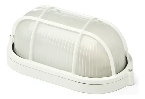 ILUMA TORTUGA OVAL BLANCA E27 ALUMINIO/VIDRIO  