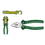 JADEVER PINZA UNIVERSALES 160MM(6) MANGO BICOLOR ERGONOMICO