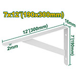 JADEVER MENSULA PARA ESTANTE CON TRAVESAÑO - 300 X 190 X 2MM - CAPACIDAD DE CARGA (POR PAR): 50 KGF - 6 PUNTOS DE FIJACIÓN - ACCESORIOS DE MONTAJE NO INCLUIDOS