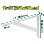 JADEVER MENSULA PARA ESTANTE CON TRAVESAÑO - 400 X 250 X 2MM - CAPACIDAD DE CARGA (POR PAR): 60 KGF - 6 PUNTOS DE FIJACIÓN - ACCESORIOS DE MONTAJE NO INCLUIDOS