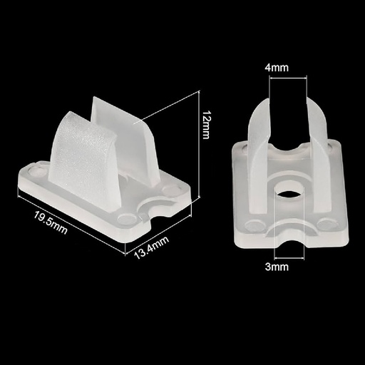 [AL56] ALINS ACCESORIO GRAMPA NEON PLASTICA 6MM BLANCO