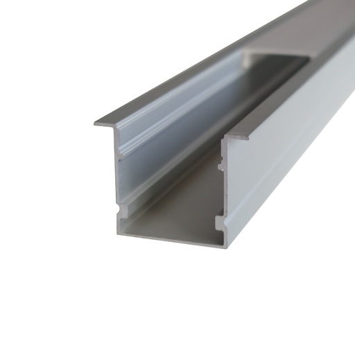 [KR-2020A] ALINS PERFIL DE ALUMINIO 1 METRO EMBUTIR 20X20 KR-2020A milky white cover+plug+Snap-milky white
