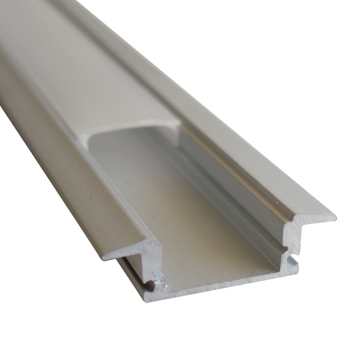 [KR-508] ALINS PERFIL DE ALUMINIO 1 METRO EMBUTIR 7X12,4 KR-508 milky white cover+plug+Snap-milky white