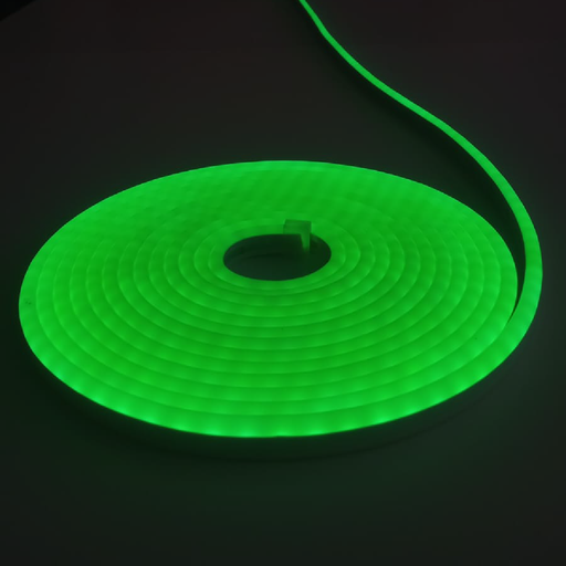 [AL38] ALINS TIRA NEON 12V 6x12MM ROLLO DE 5 METROS VERDE