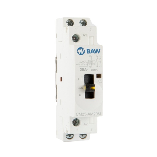 [CM25-AM20M] BAW CONTACTOR MODULAR 2P 2NO I - AUTO-O 230VCA