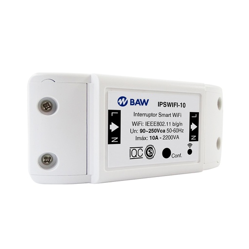 [IPSWIFI-10] BAW INTERRUPTOR INTELIGENTE WIFI CONEXIONADO