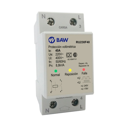 [RU230F40] BAW PRETECCION BAJA Y ALTA TENSION 2P 220V -40A