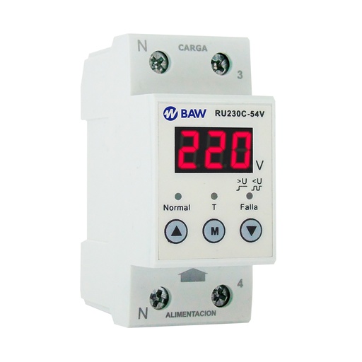 [RU230C-54V] BAW PROTECTOR MONOFASICO CONFIGURABLE CON DISPLAY 32A