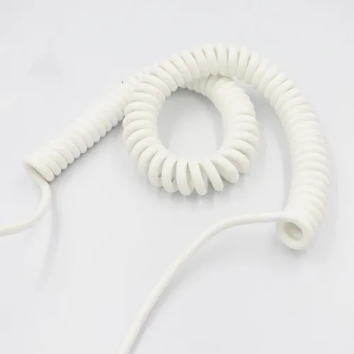 [3866] CABLE PARA TUBO TELEFONICO ENRULADO BLANCO 2 MTS