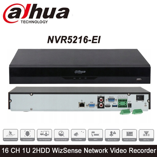 [NVR5216-EI] DAHUA NVR 5216-EI 16 CANALES 2 DISCO SATAS