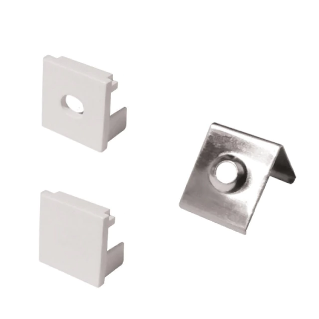 [peracc-17kit-a2] DEMASLED KIT DE 2 TAPAS Y 2 CLIPS PARA PERFIL DE ALUMINIO - PER172M