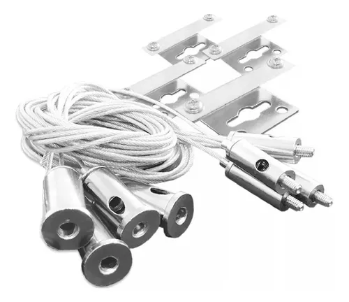 [Panacc-03a-a3] DEMASLED KIT DE INSTALACIÓN P/ SUSPENDER PANELES LED 4 PIEZAS