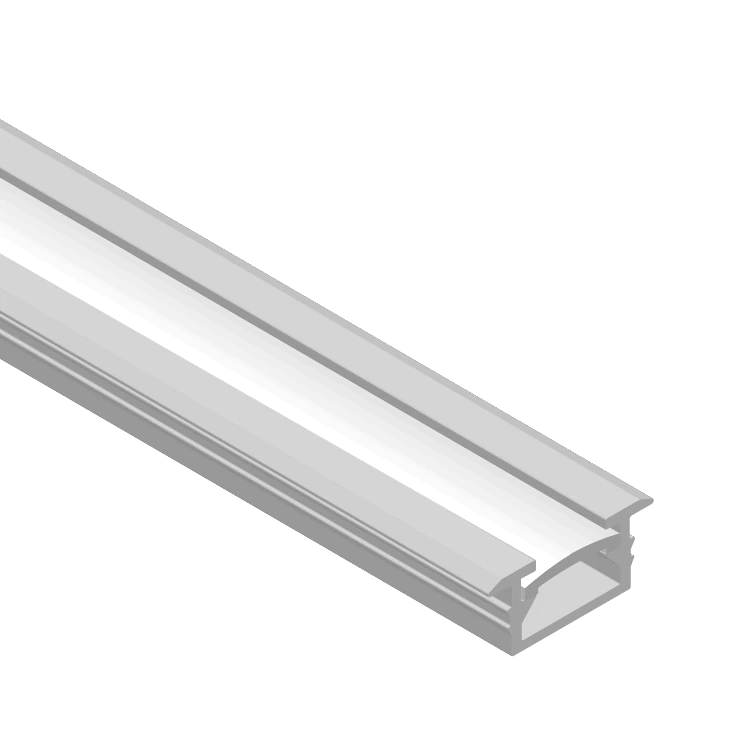 [PER-34-2M-GR] DEMASLED PERFIL DE ALUMINIO EMBUTIR 17X8 GRIS - COVER OPAL 2M