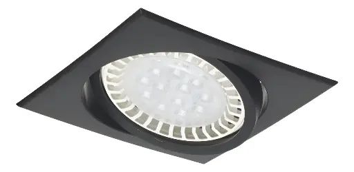 [115ENTX] ECLIPSE ARTEFACTO PARA EMBUTIR CUADRADO 150MM AR111 GU10 NEGRO TEXTURADO