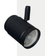 [2014NTX] ECLIPSE CABEZAL CILINDRICO DICRO GU10 MOV. POSTERIOR NEGRO TEXTURADO