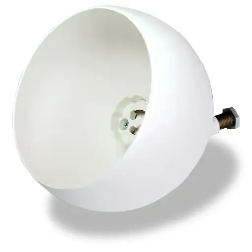 [2041BTX] ECLIPSE CABEZAL ESFERA DE CHAPA DICRO GU10 8CM DIAMETRO BLANCO TEXTURADO