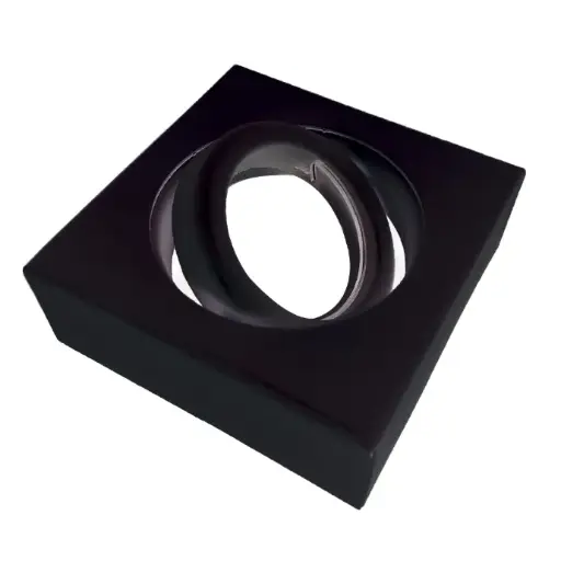 [2446NTX] ECLIPSE PLAFON SEMIEMBUTIDO CUADRADO DICRO GU10 NEGRO TEXTURADO