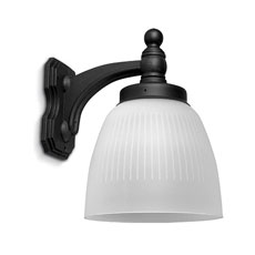 [1301/ANG] FAROLUZ FAROLA TIPO CAMPANA POLIPROPILENO C/ MENSULA E27 NEGRO