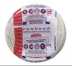 [1011BL0R] FONSECA CABLE PLAST. UNIPOLAR DE 1X6 BLANCO ROLLO