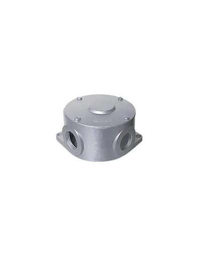 [8161003] GC CAJA REDONDA C/TAPA. CON JUNTA 7/8 Y 1" ALUMINIO (3/4 GAS)