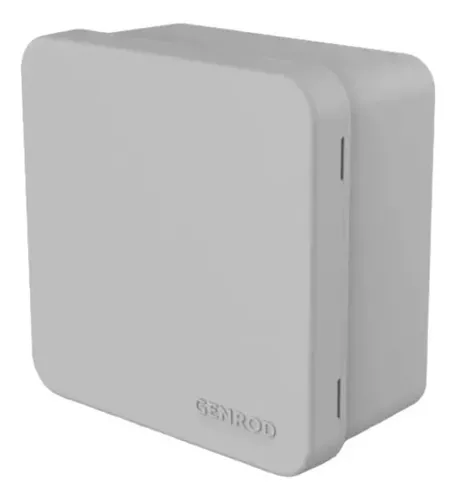 [02218PG] GENROD CAJA CUADRADA CON TAPA SOBREPONER GRIS