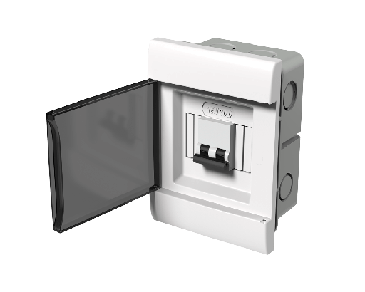 [04004G] GENROD CAJA DIN EMBUTIR P/ TERMICA 4 MODULOS PTA FUME
