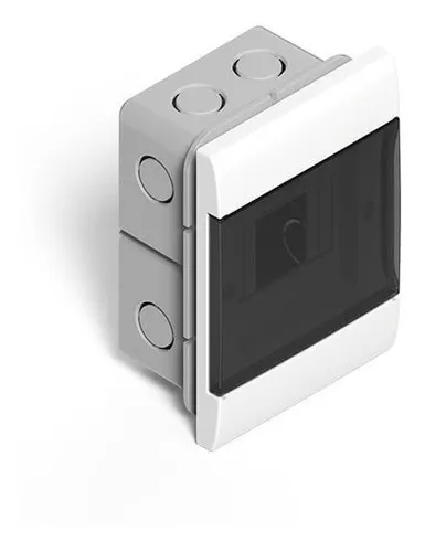 [04505GF] GENROD CAJA DIN SOBREPONER P/ TERMICA 4 MODULOS PTA FUME