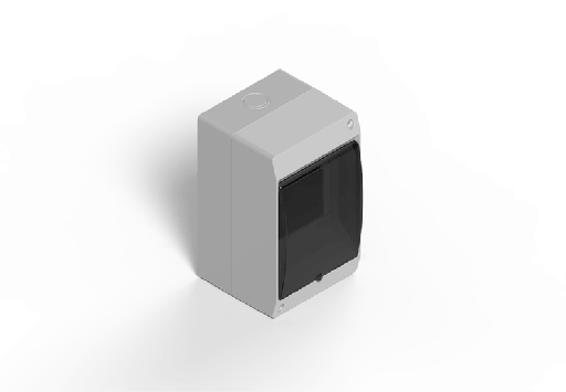 [045005G] GENROD CAJA DIN SOBREPONER P/ TERMICA 4 MODULOS PTA FUME 045005G
